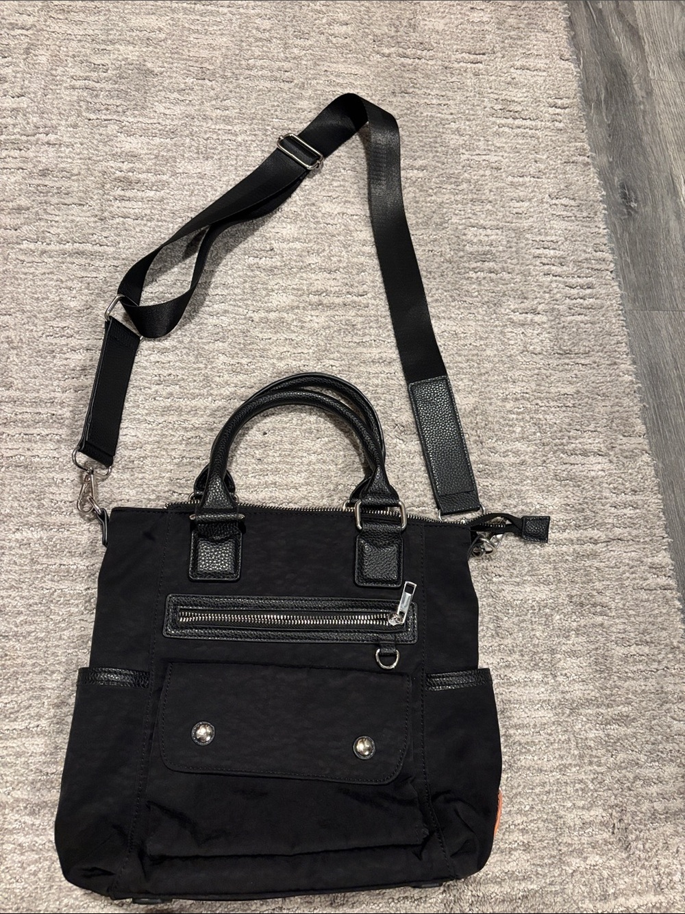 Martha steward Black Convertible Crossbody Tote Bag - Picture 1 of 7